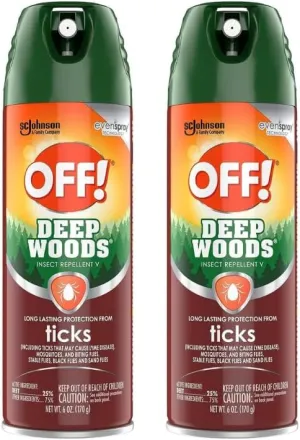 OFF! Sportsmen Tick Spray Aerosol 6 Ounce (Pack of 2)