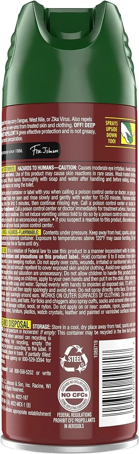 OFF! Sportsmen Tick Spray Aerosol 6 Ounce (Pack of 4)
