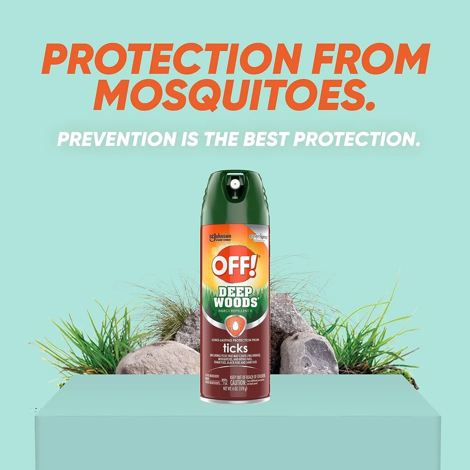 OFF! Sportsmen Tick Spray Aerosol 6 Ounce (Pack of 4)