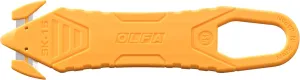 OLFA Disposable Concealed Blade Safety Knife, 10 Knives (SK-15/10) - Disposable Multi-Purpose Safety Box Cutter w/Concealed Blade, Tape Splitter, & Non-Slip Ergonomic Handle (10 Pack)