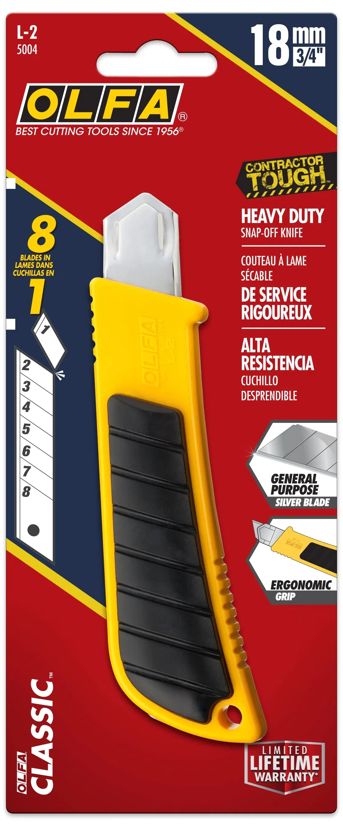 Olfa Heavy Duty Knife L-2 18mm(3/4”)