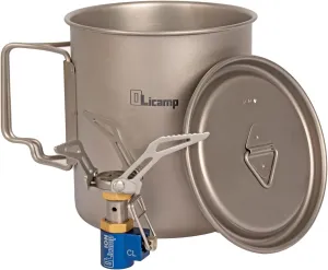 OLICAMP Ion Ultralight Camping Stove with Titanium Space Saver 700 Mug Combo