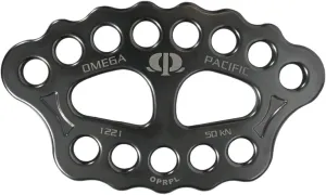 Omega Pacific 13 Hole Rigging Plate - Firefighting and Rescue Equipment, Multi-Point Connector with 20 mm Holes, NFPA 1983 Certified, 50 kN, Weight 436 g