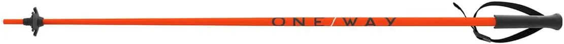 ONE Way Junior High Ski Poles - Durable Lightweight Aluminum Easy-to-Use Outdoor Winter Sports Downhill Alpine Ski Poles with Ergonomic Grip & Adjustable Strap
