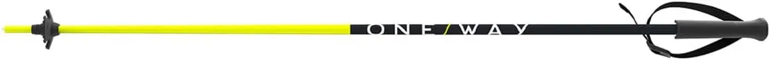 ONE Way Junior Ski Poles - Durable Stable Lightweight Aluminum Easy-to-Use Outdoor Winter Sports Downhill Alpine Ski Poles with Ergonomic Grip & Adjustable Strap