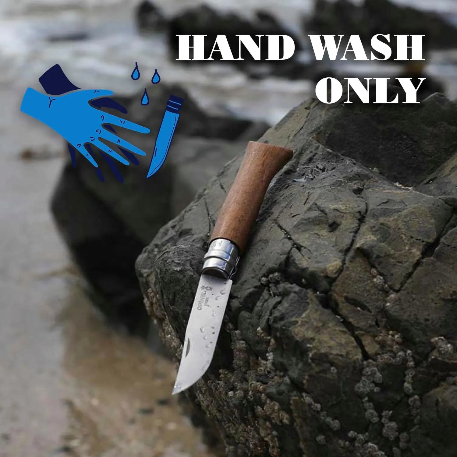 OPINEL No.06-No.09 Premium Woods, Stainless Steel Folding Pocket Knife, Made in France (No.06/Walnut)
