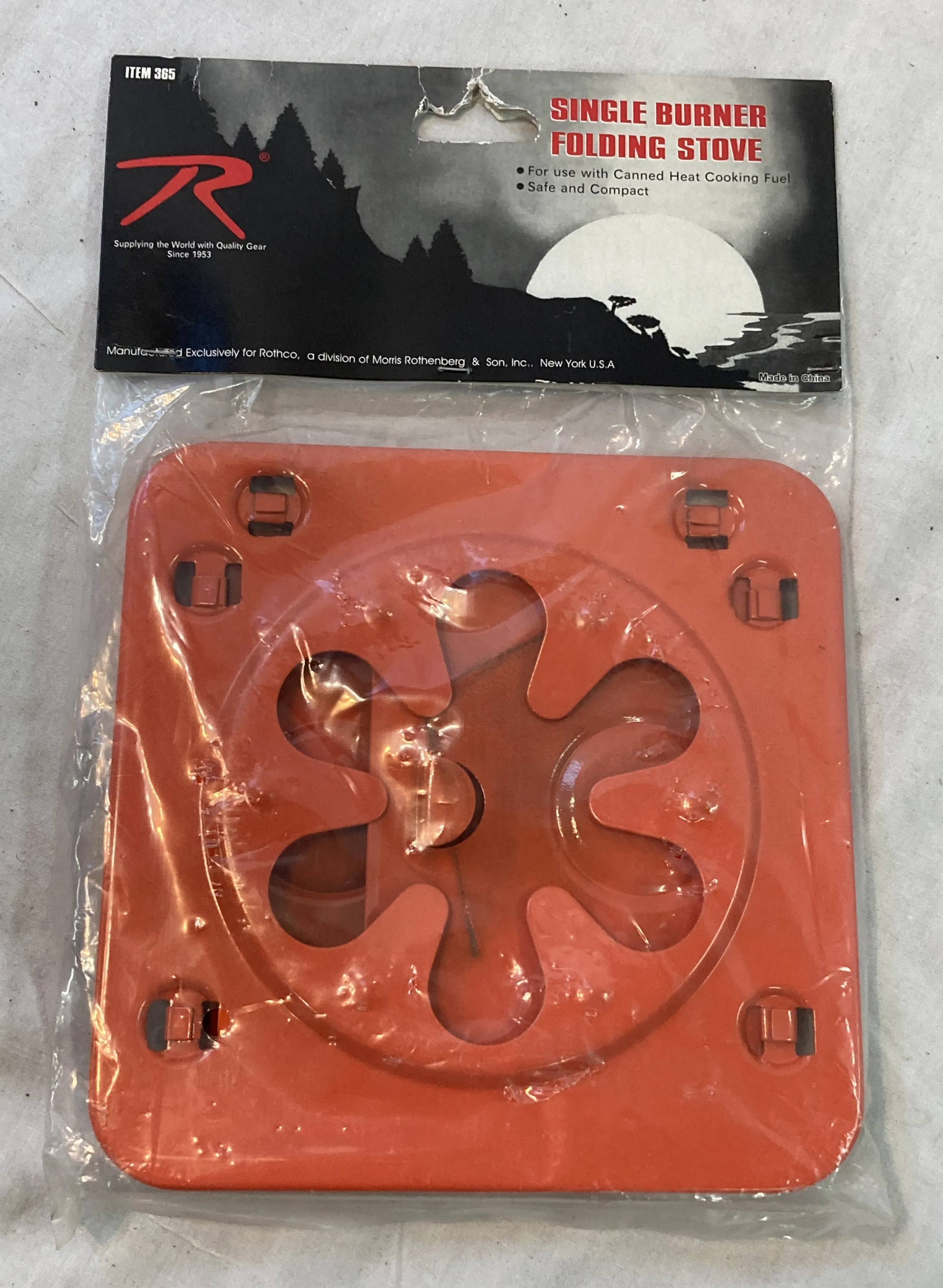 Orange Folding Stove