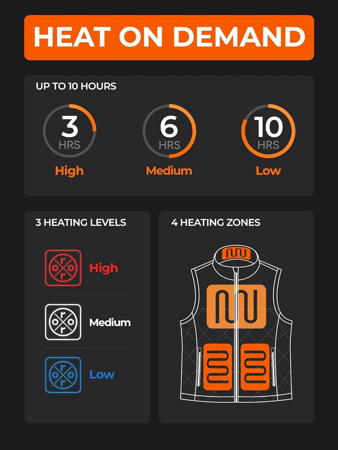 ORORO Men's Heated Quilted Vest with Battery Pack, Lightweight Quilted Heating Vest (Charger Not Included)