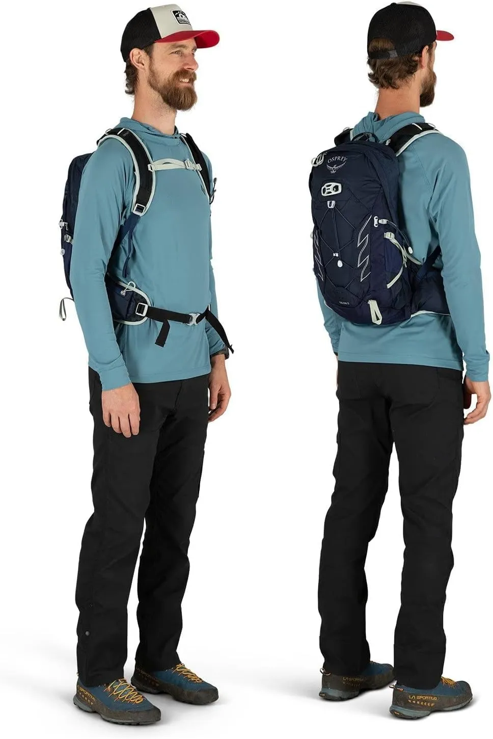 Osprey Talon 11L Men's Hiking Backpack with Hipbelt, Eclipse Grey, L/XL