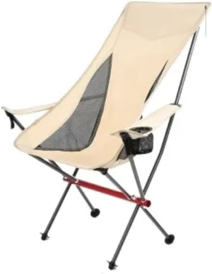 Outdoor Camping Chair Outdoor Camping High Back Chair Portable Ultralight Seat Collapsible Backpacking Chair with Soft Armrests for Hiking Portable Folding Lawn Chairs