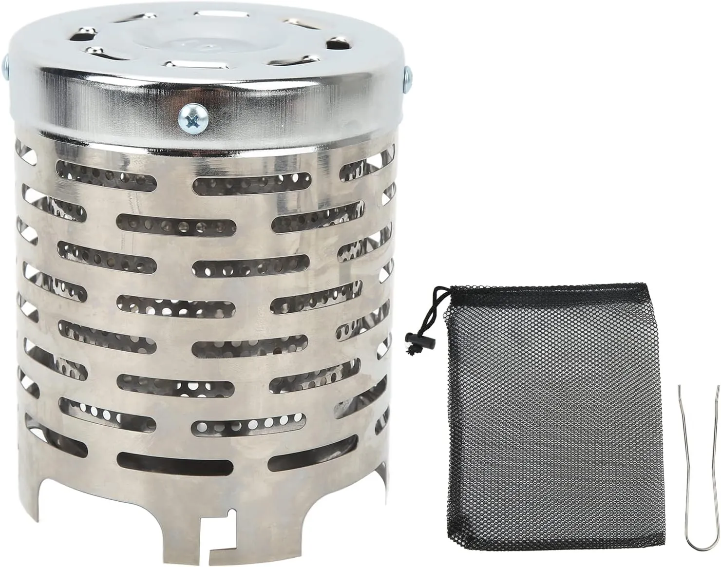 Outdoor Camping Heater, Stainless Steel Camping Stove Mini Heater, Outdoor Portable Gases Heater Cover, Tent Heating Cover for Hiking Traveling, Winter Fall