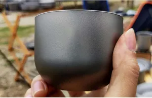 Outdoor camping portable pure titanium double layer cup 160ml(1PC)