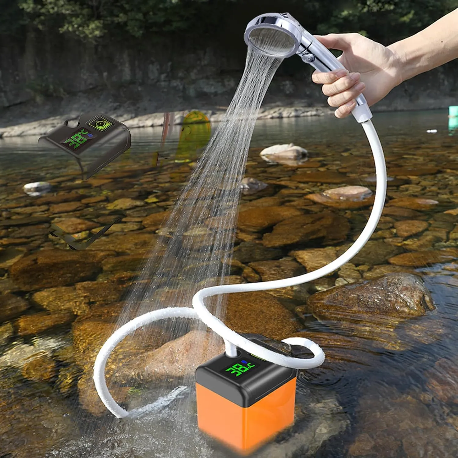 Outdoor Camping Shower Pumps Portable Shower for Camping Portable Camping Shower with Electric USB Rechargeable Battery
