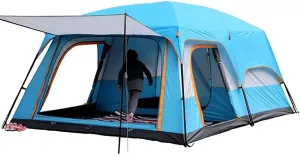 Outdoor Camping Tent 5-8 Person Large Family Tents for Camping Festival, Hiking Waterproof Tent with Living Room and Separate Rooms 4 Season Tents Big Family Shelter