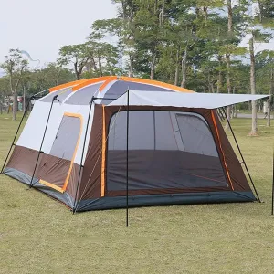 Outdoor Camping Tent 5-8 Person Large Family Tents for Camping Festival, Hiking Waterproof Tent with Living Room and Separate Rooms 4 Season Tents Big Family Shelter