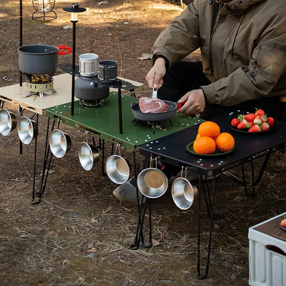 Outdoor Folding Camping Table Multi-Functional Portable Picnic Table Car Camping Equipment Large Load-Bearing Thickened Desk Suitable for Outdoor Camping Picnic