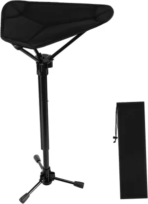 Outdoor Folding Stool Portable Seat Lightweight Folding Fishing Chair Foldable Camping Stool Fishing Chair Foldable Seating Aluminum Alloy Black