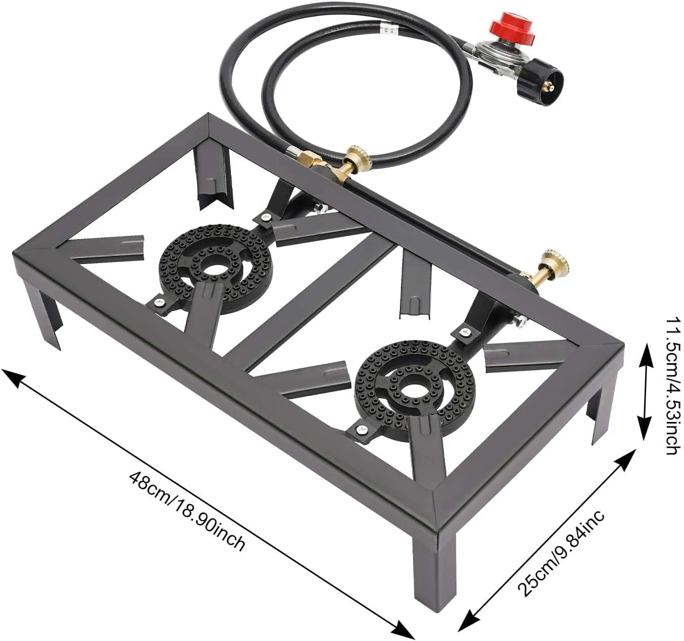 Outdoor Gas Stove Propane Stove, Portable Outdoor Camping Stove, 8000W Propane Gas Stove, Portable Stove, Outdoor Cookware Propane Stove for Outdoor Camping, Picnic, Hiking (Double Burner)