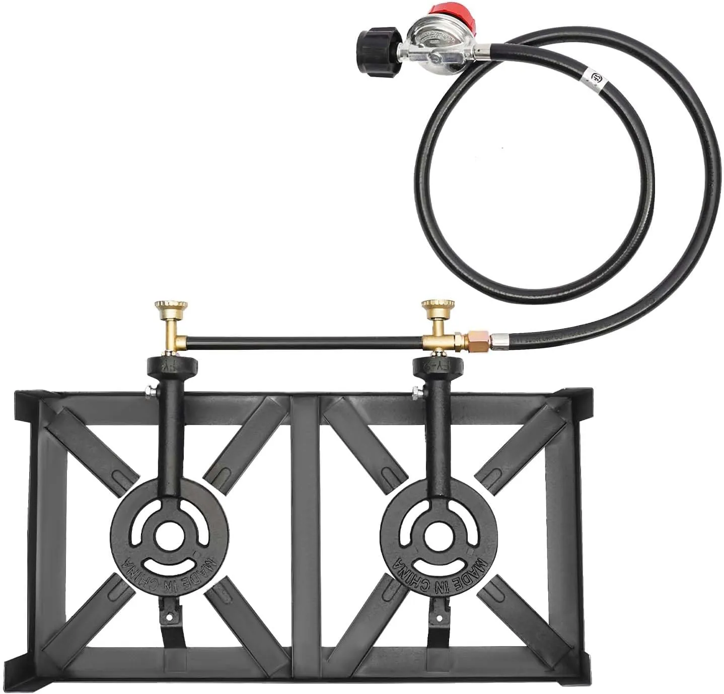 Outdoor Gas Stove Propane Stove, Portable Outdoor Camping Stove, 8000W Propane Gas Stove, Portable Stove, Outdoor Cookware Propane Stove for Outdoor Camping, Picnic, Hiking (Double Burner)
