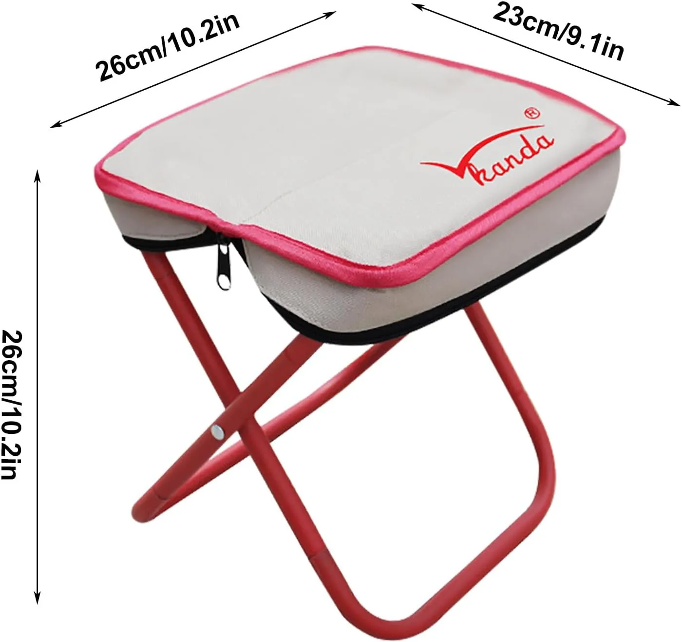 Outdoor Handbags Folding Chairs, Portable Folding Chairs, Camping Stools Camping Stoves Boiling Tea, Fishing Stools for Fishing BBQ Hiking Gardening and Beach,Travel (10.2 * 9.1 * 10.2 in)