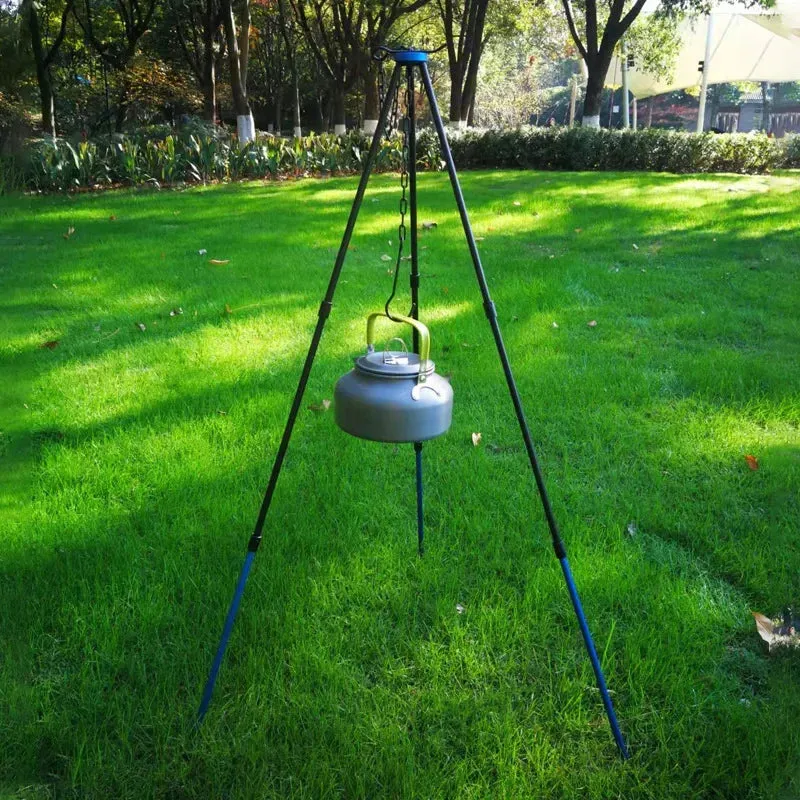 Outdoor Large Campfire Stand | Portable Hanging Pot Tripod for Camping, Barbecue, and Grilling