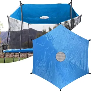 Outdoor Trampoline Shade Cover Awning, Rip-Stop Waterproof Trampoline Top Cover Universal Trampoline Tent Cover for Outdoor Playground(Blue,6ft-6 Poles)