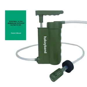 【Outdoor Water Filter Mass Flow】- Portable Hiking Water Filtration System - Water Purifier for Hiking, Travel, and Emergency - Hand Pump Water Filter