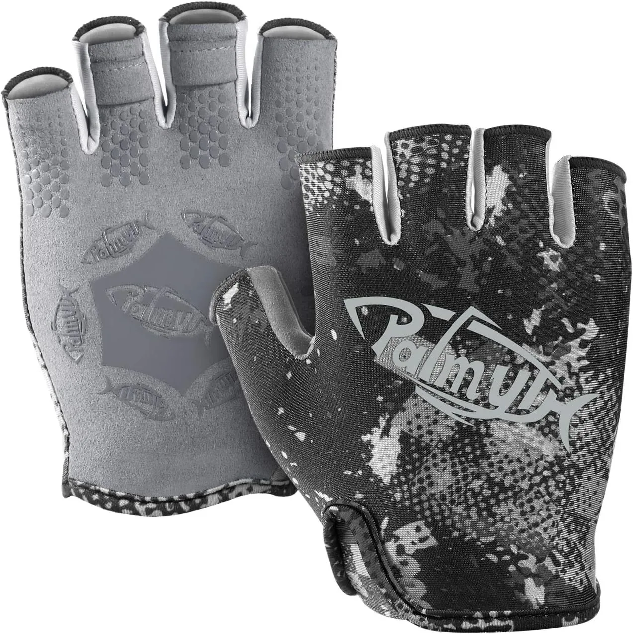 Palmyth Stubby UV Fishing Gloves Sun Protection Fingerless Glove Men Women UPF 50  SPF for Kayaking, Paddling, Canoeing, Rowing, Driving