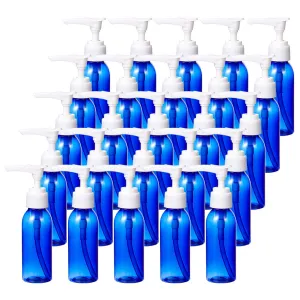 Pandahall 36Pcs Empty Pump Bottles 50ml/1.69oz Refillable Plastic Bottles Foaming Soap Dispensers for Liquid Soap Lotion Cleaning Beauty Care (Blue)