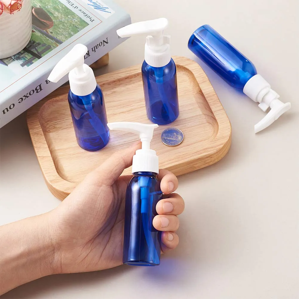 Pandahall 36Pcs Empty Pump Bottles 50ml/1.69oz Refillable Plastic Bottles Foaming Soap Dispensers for Liquid Soap Lotion Cleaning Beauty Care (Blue)