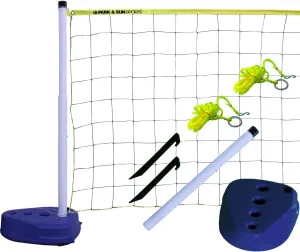 Park & Sun Sports Portable Indoor/Outdoor Swimming Pool Volleyball Net System, Blue, 24' W x 3' H