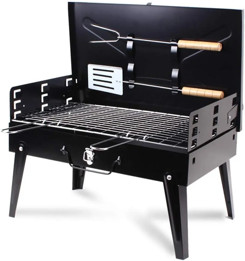 Party Grill Camping Stove, Portable Camping BBQ, Outdoor Grill & Stove, Tabletop BBQ for Picnic Barbecue Garden Camping Party Beach (Set 5)
