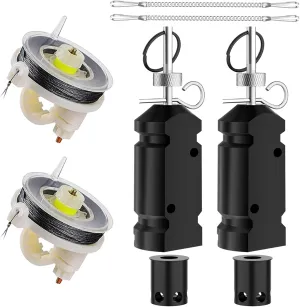 Perimeter Trip Alarm with with 22 Cal Loads Adapter, 12 Gauge Camping Trip Wire Alarm Camp Safe,Early Warning for Camping and Property Safety/Bear Deterrent (with Wire)