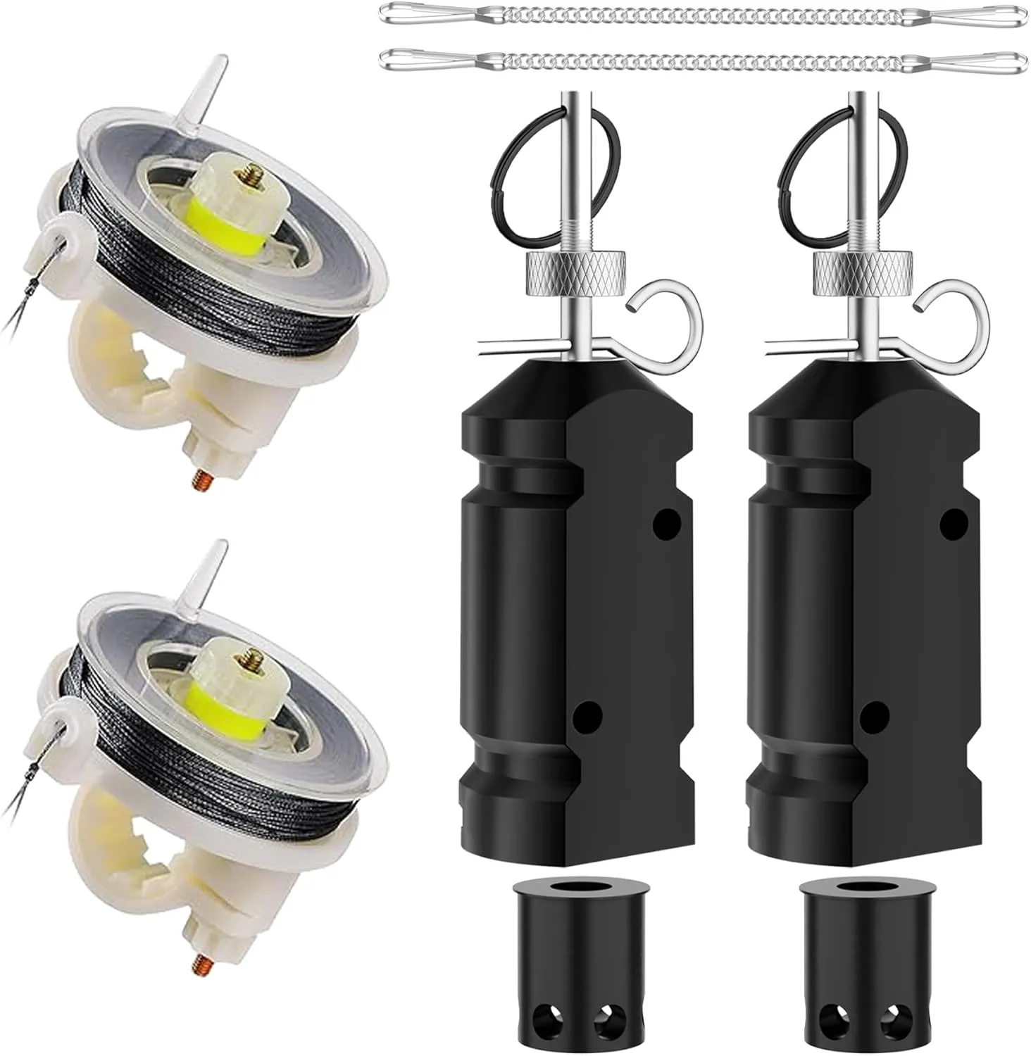 Perimeter Trip Alarm with with 22 Cal Loads Adapter, 12 Gauge Camping Trip Wire Alarm Camp Safe,Early Warning for Camping and Property Safety/Bear Deterrent (with Wire)