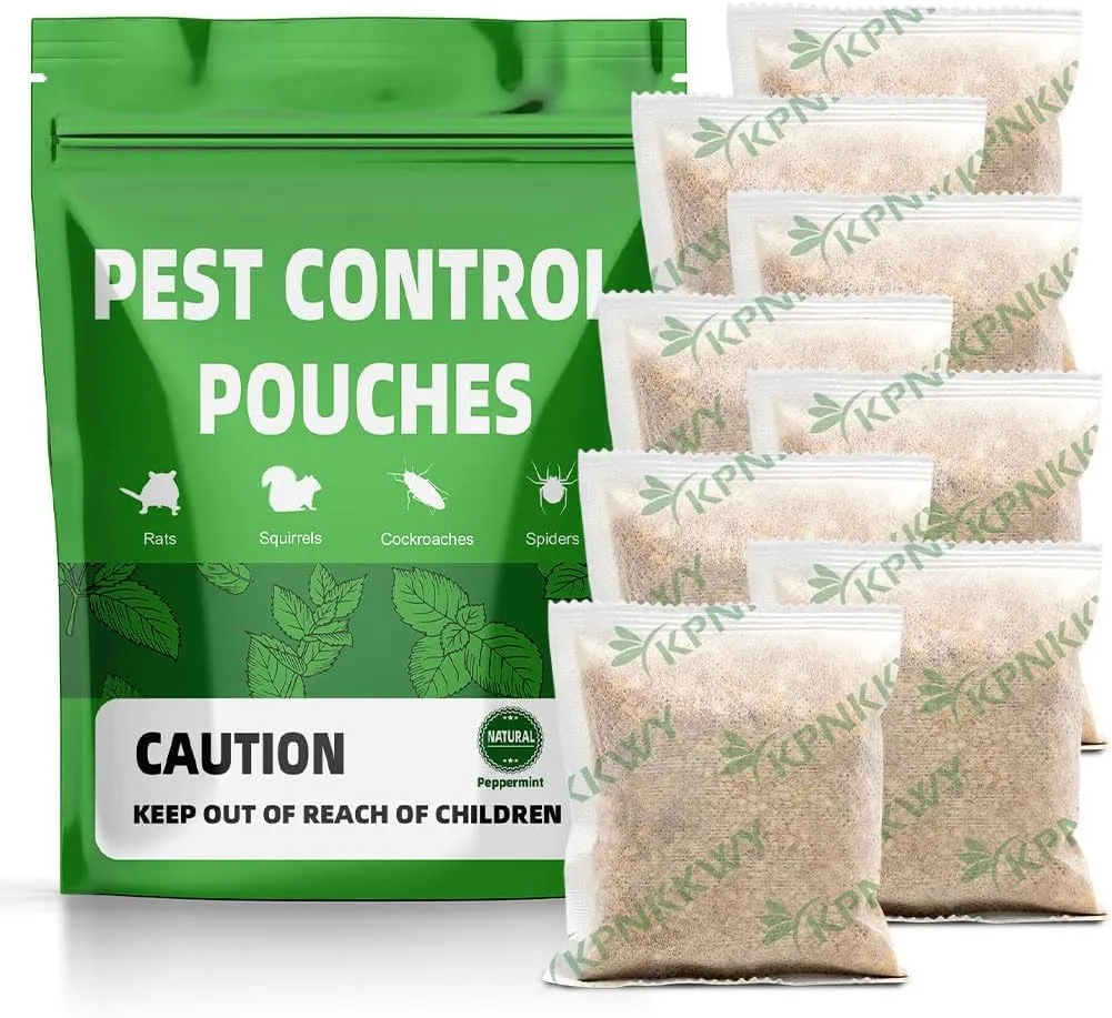 Pest Control, Mouse Repellent Pouches, Rodent Repellent, Mice Repellant Indoor, Peppermint Mice to Repel Rodents, Ant, Roach & Mosquito, Rat Repellant Outdoor, Keep Mouse Out of Camper-8P