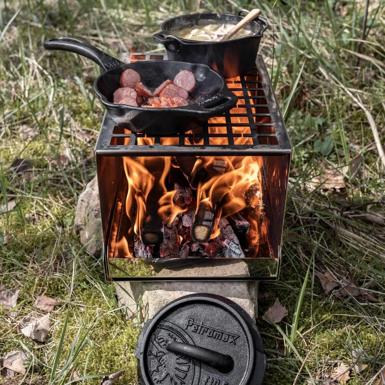 Petromax Pocket Camping Fireplace Stove Stainless Steel