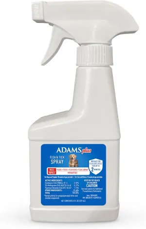 Plus Flea & Tick Spray with Precor for Dogs and Cats; Kills Fleas, Flea Eggs, Flea Larvae, Ticks, and Repels Mosquitoes for Up to 2 Weeks; Controls Flea Reinfestation for Up to 2 Months; 8 oz