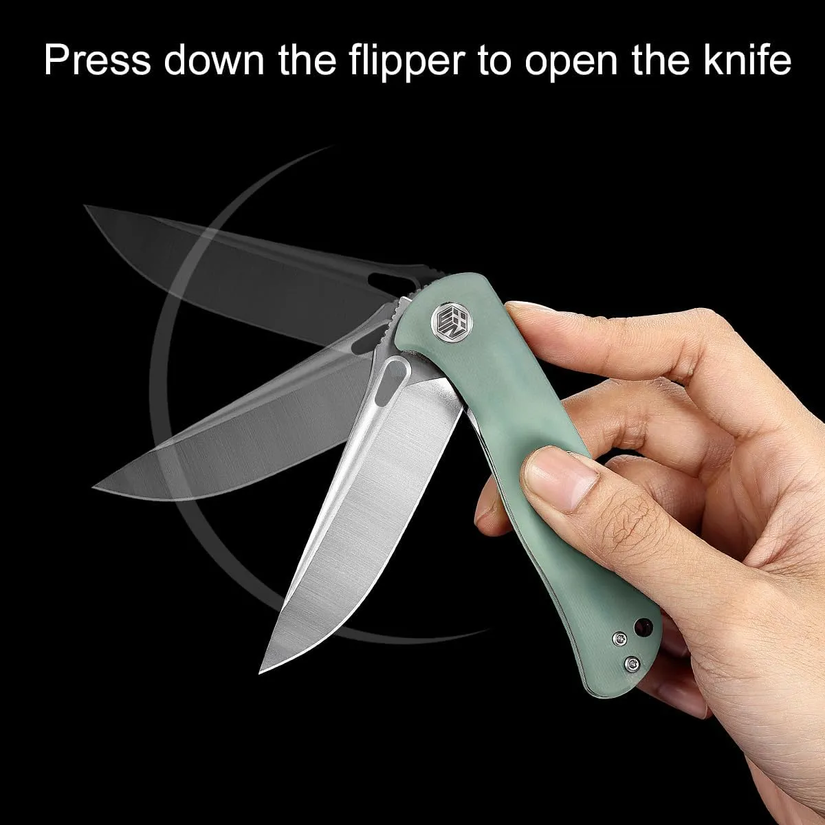Pocket Knife for EDC, Folding Knife with Liner Lock and Ball Bearing, Tactical Knife with D2 Blade G10 Handle for Men and Wome W3898-1