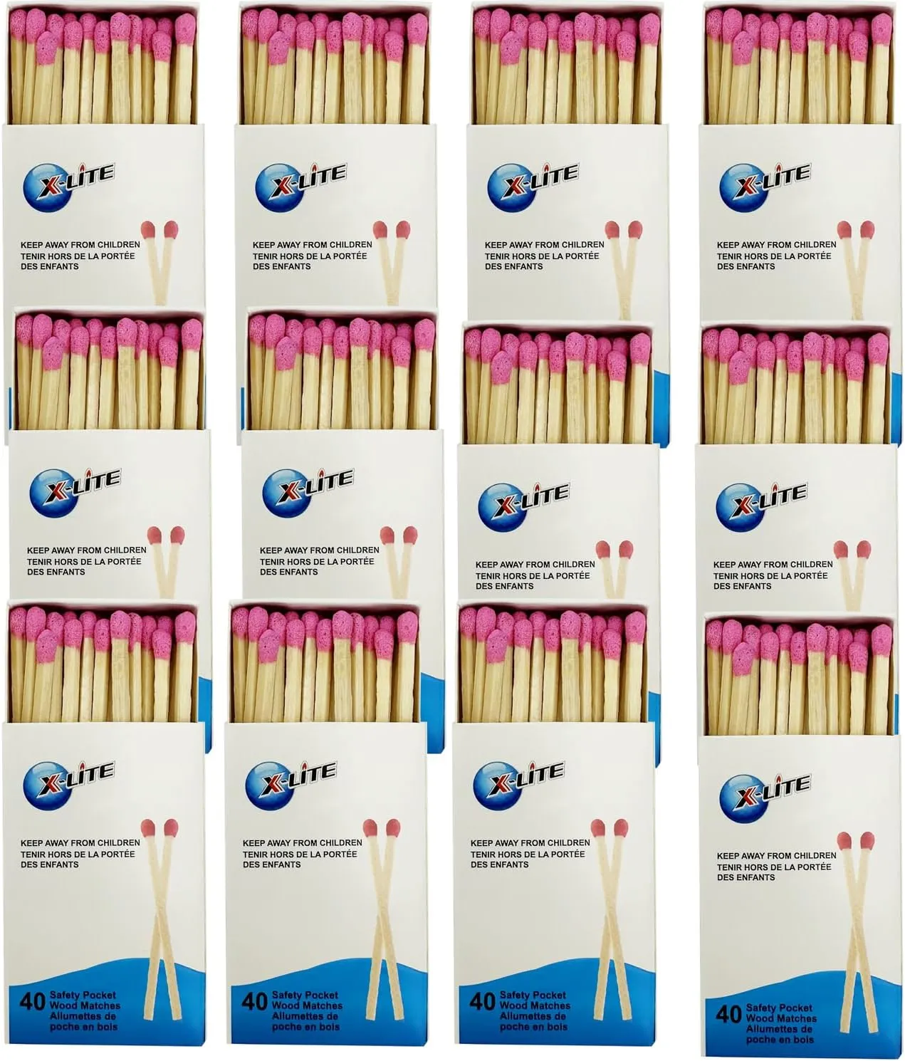 Pocket Matches, 480 Count (12Boxes, 40 Matches per Box) - Perfect for Camping, BBQs, and Everyday Use - Long-Lasting and Reliable Fire Starter (Pack of 12)