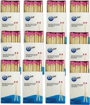 Pocket Matches, 480 Count (12Boxes, 40 Matches per Box) - Perfect for Camping, BBQs, and Everyday Use - Long-Lasting and Reliable Fire Starter (Pack of 12)