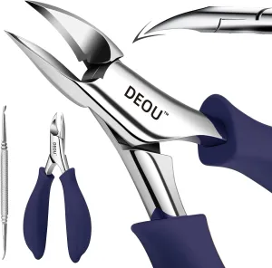 Podiatrist Toenail Clippers Ingrown Toenail Tools for Thick Nails and Inlaid Nails,Manicure and Pedicure Clippers,Heavy Duty Nail Clippers, Pedicure Tools (Dark Blue Nail Remover)