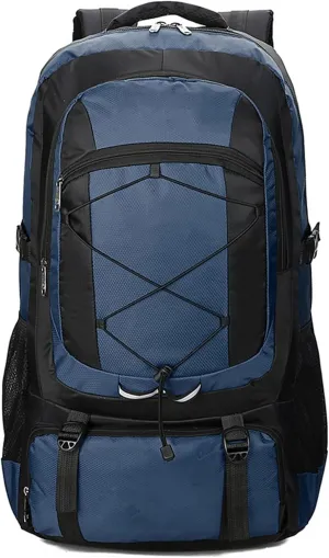 PORRASSO 75L Hiking Backpack Trekking Rucksack Waterproof Daypack Durable Backpack for Women Men Camping Climbing Travel Outdoor Sports Navy Blue