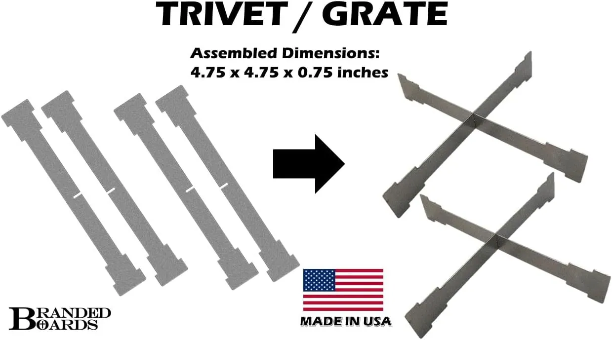 Portable Campfire & Trivet Stove | Protect Table & Cook Using The Trivet/Stove | Made in USA | Great for Picnics Parties S'Mores Gifts Bushcraft Camping Survival