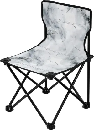 Portable Camping Folding Chairs Foldable Chair Small White Marble Texture 2 Lightweight Backpacking Outdoor Outside Fishing