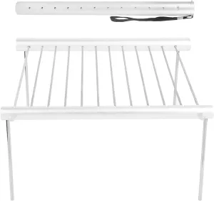 Portable Camping Grill Folding Campfire Grill, Stainless Steel Charcoal Grate Cooking Grate Grill Burner Stove Stand, for Outdoor Camping Cooking Picnic