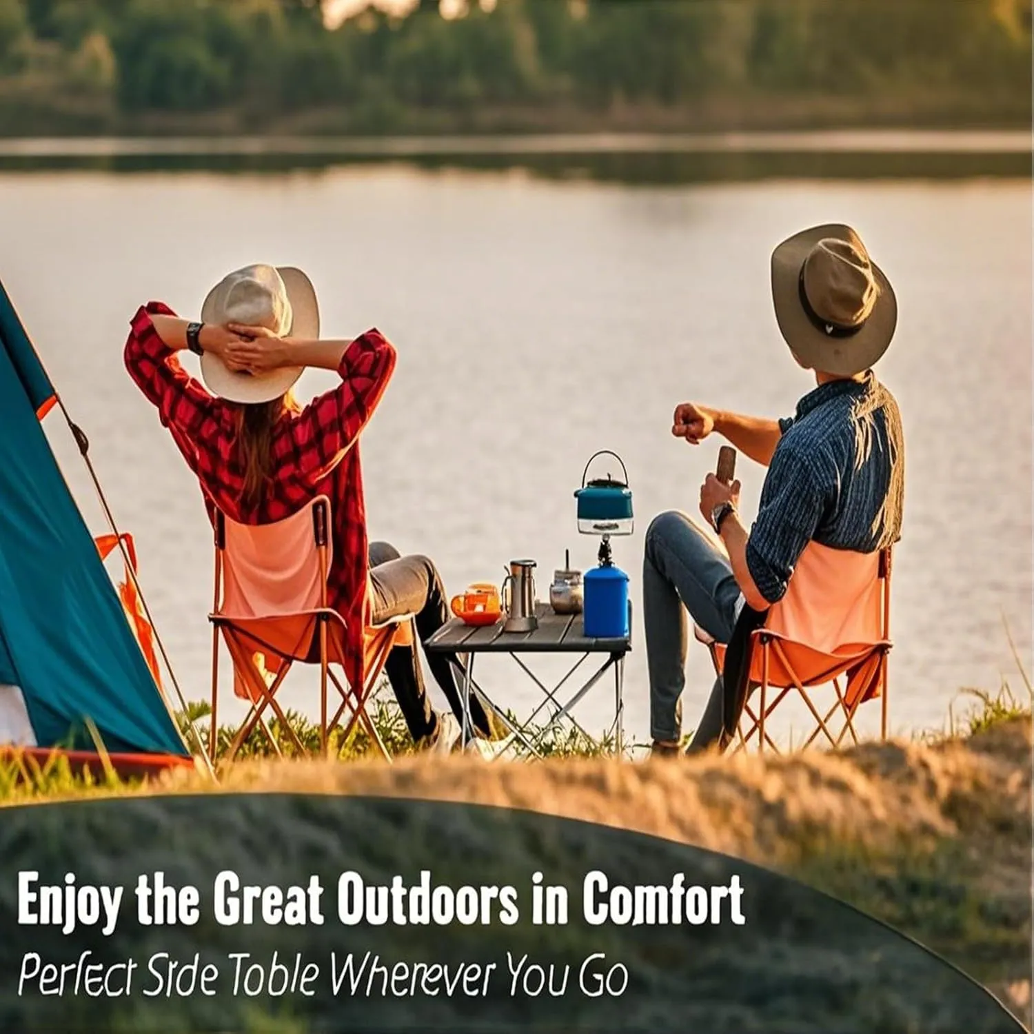 Portable Camping Table, Ultralight Aluminum Folding Table with Carry Bag, Perfect for Picnic, Beach, Travel, BBQ, and Outdoor Cooking Light Yellow 120×55×50cm/47×21×19.7in