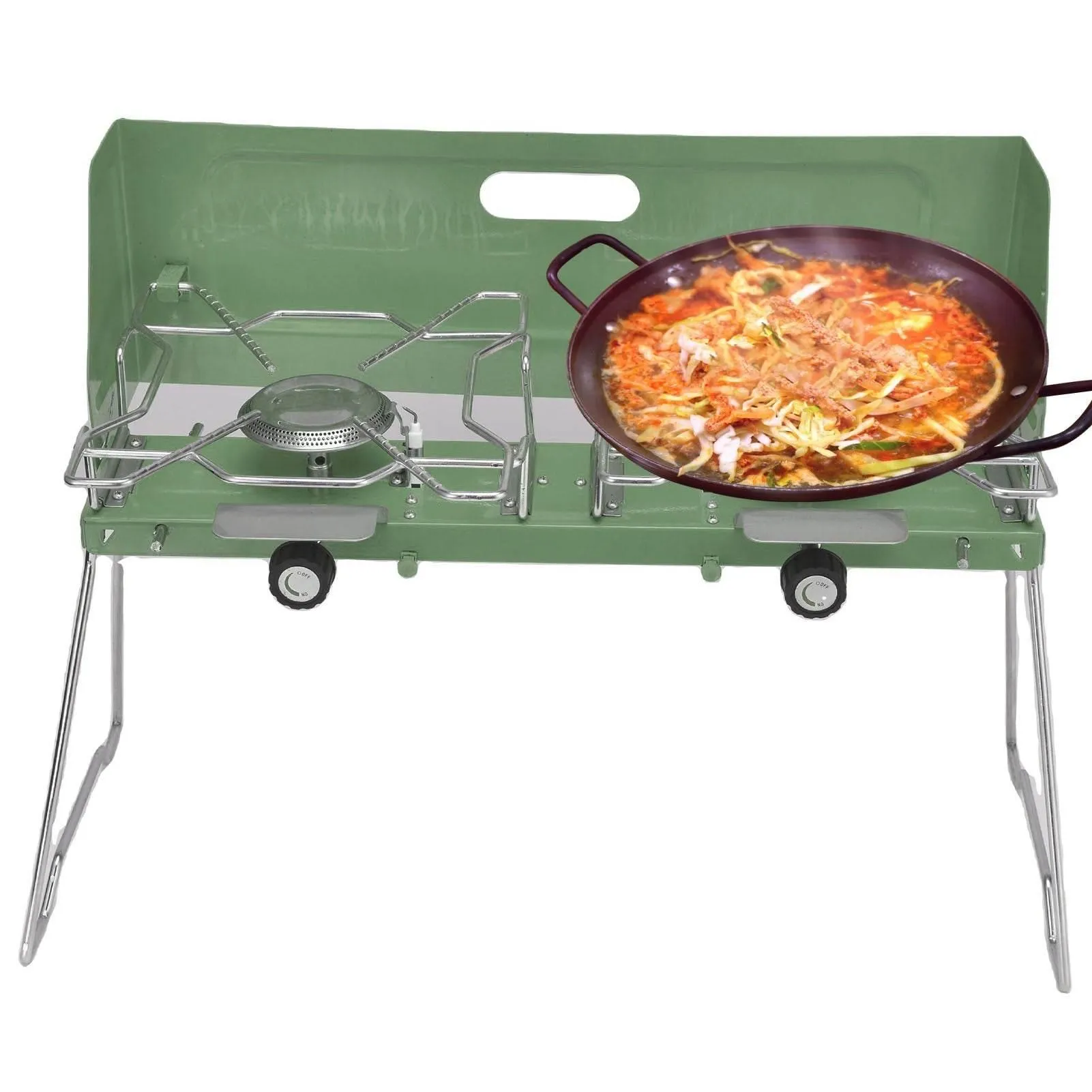 Portable Double Gas Burner - Foldable Camping Stove