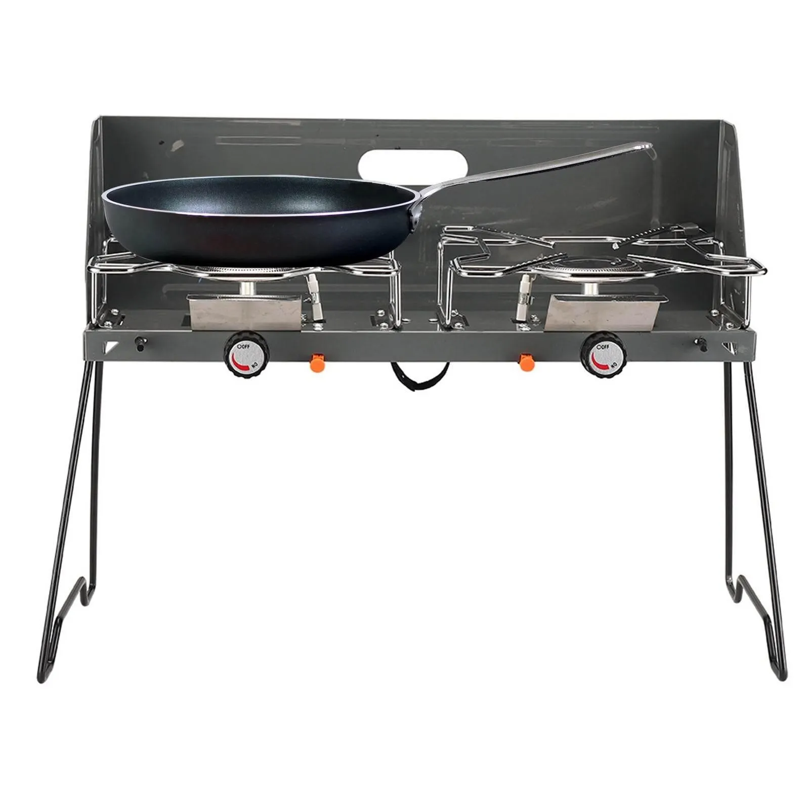 Portable Double Gas Burner - Foldable Camping Stove