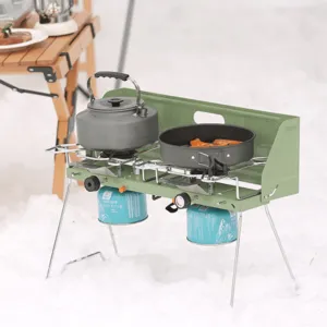 Portable Double Gas Burner - Foldable Camping Stove