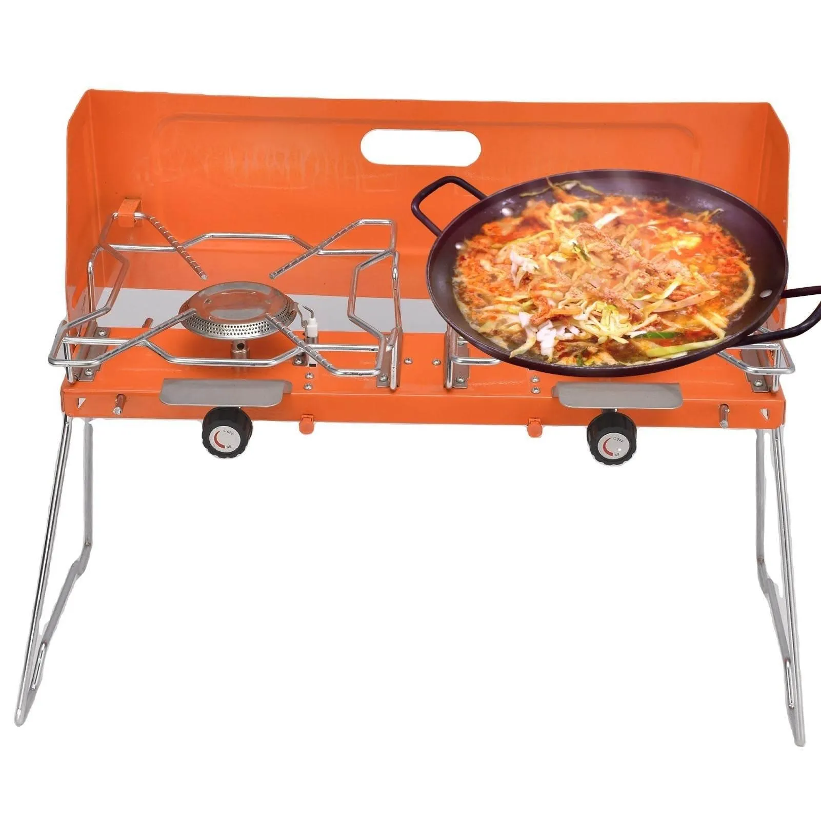 Portable Double Gas Burner - Foldable Camping Stove